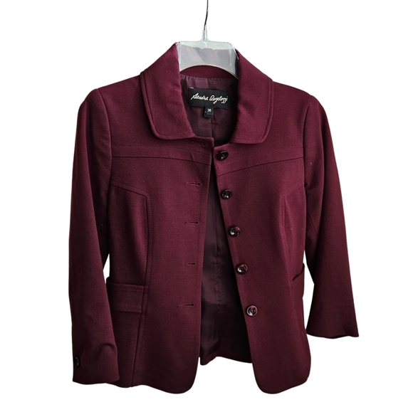Sandra Angelozzi - plum work blazer - size 0 - Picture 1 of 2